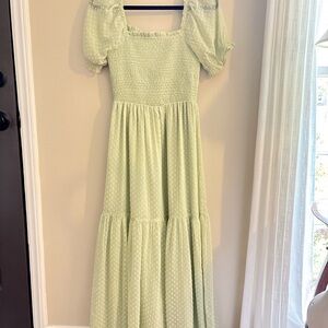 Patrons of Peace Light Green Maxi Dress